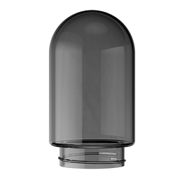 Single Gray Glass Globe (Large)