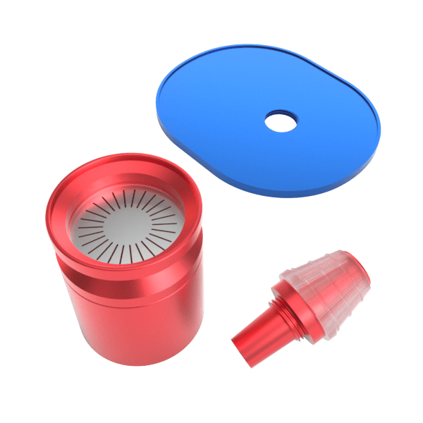 Stündenglass Infusion Chamber Assembly - Blue and Red