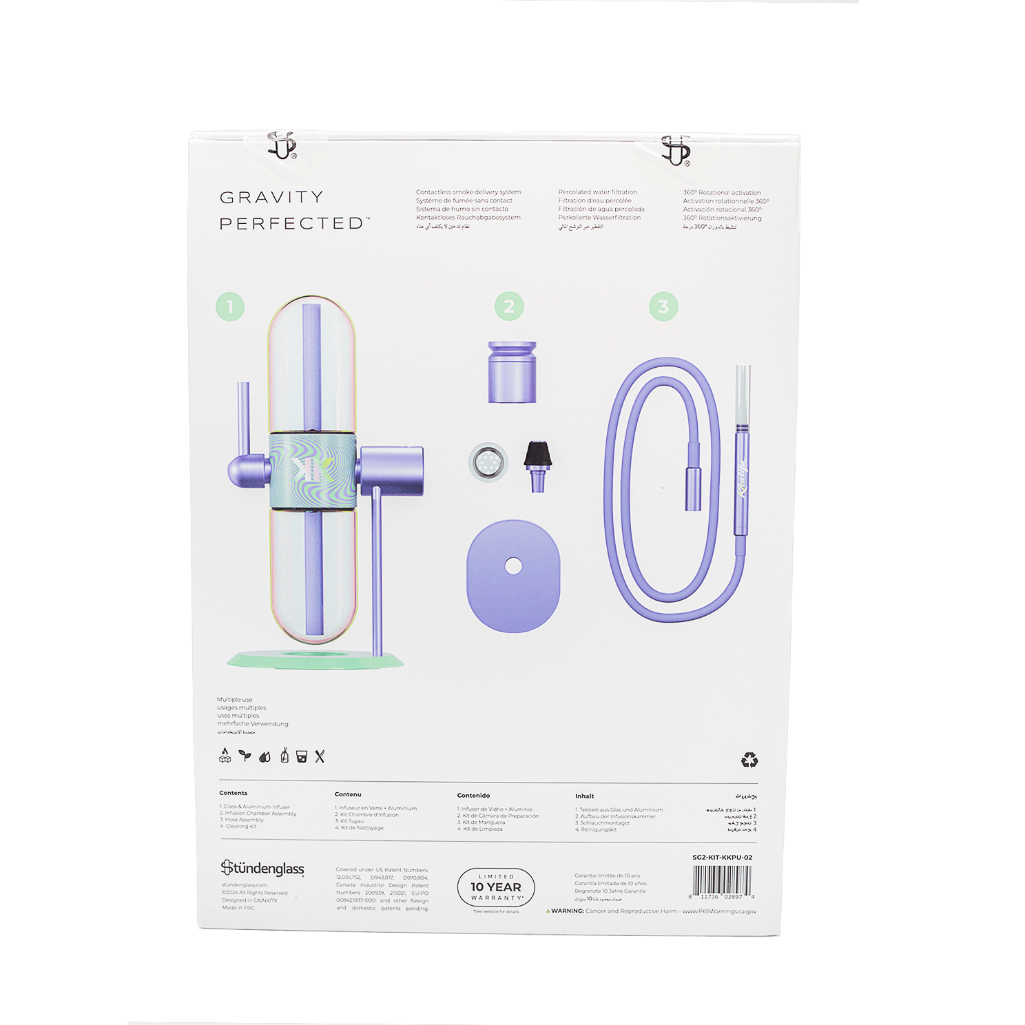 Khalifa x Stündenglass Gravity Infuser - Violet Sky / Mints