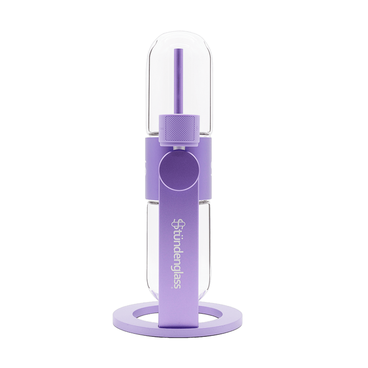 Violet Purple V3 gravity hookah with silicone hose attached