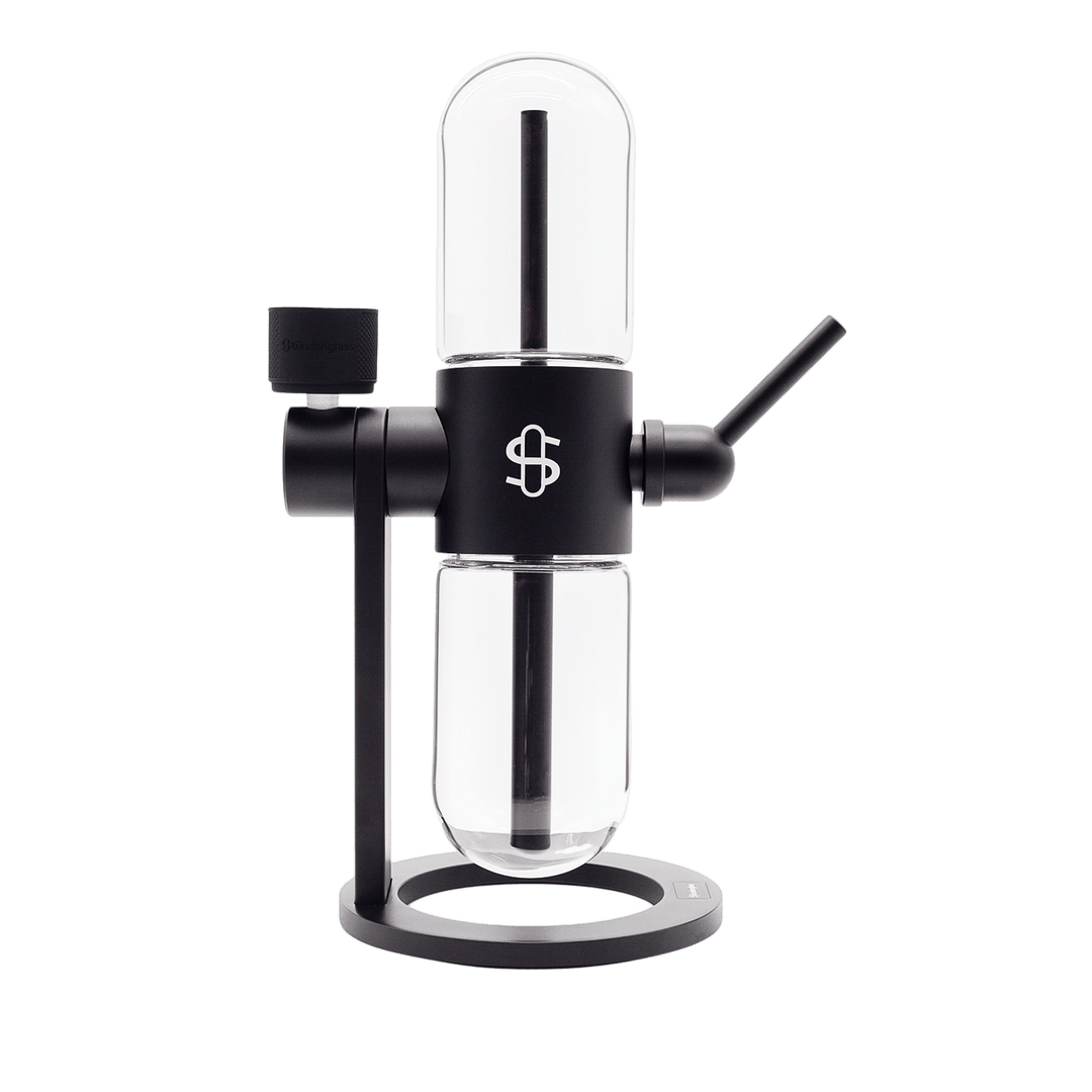 Stündenglass V3 gravity hookah side profile showing 360 degree rotating design