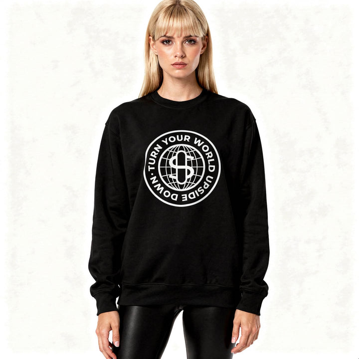 Stündenglass World Emblem Sweatshirt lifestyle detail shot
