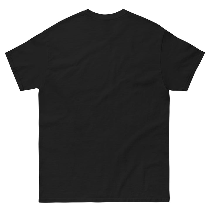 Bearded Larry photo box t-shirt in black, back view