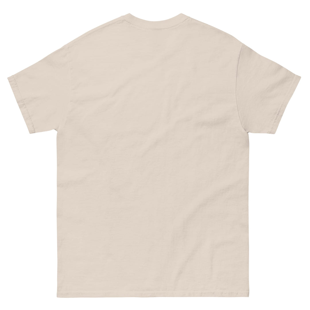 Bearded Larry photo box t-shirt in natural, back view