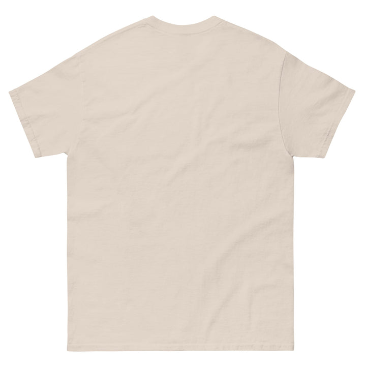 Bearded Larry photo box t-shirt in natural, back view