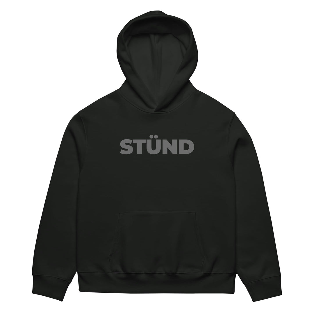 Stündenglass STÜND Heavyweight Hoodie in Vintage Black - front view