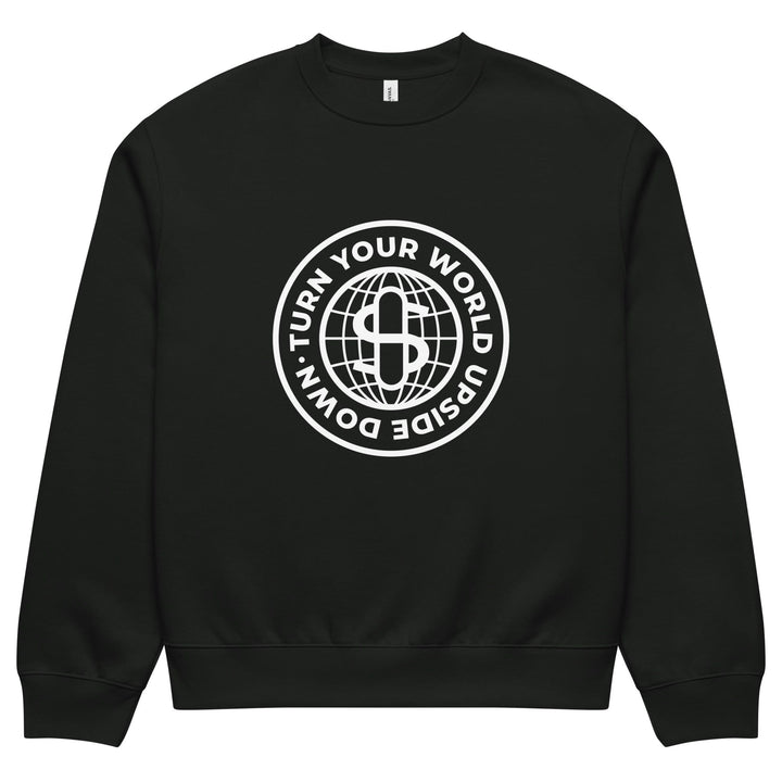 Stündenglass World Emblem Sweatshirt in Vintage Black - front view with World Emblem graphic