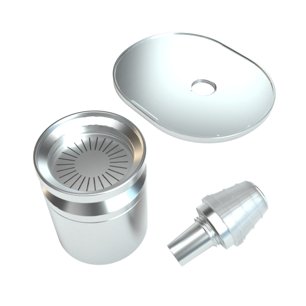 Polished Silver Infusion Chamber Assembly